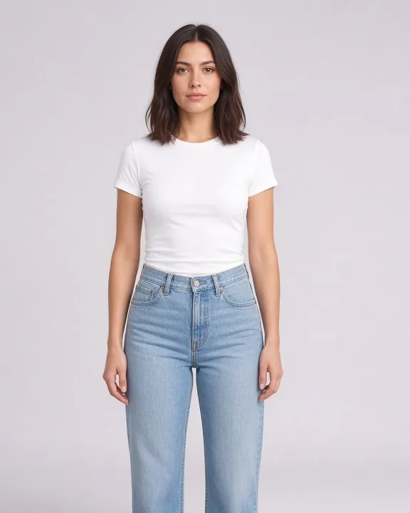Cliente con t-shirt bianca e jeans